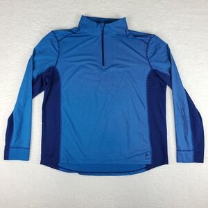 Fila Sport Sweater Men 2XL XXL Blue Striped Live In Motion Performance Tech Golf